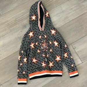 D&G Black and Orange Star Pattern Hoodie